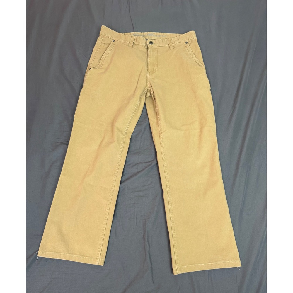 Eddie Bauer Mens Canvas Utility Pants Tan Classic Fit Stretch ~34x27 C3397060